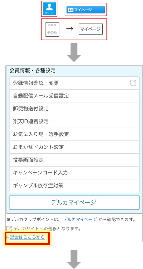 退会手続き方法を知りたい
